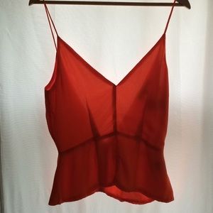 Bright orange peplum Camile